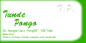 tunde pongo business card