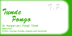 tunde pongo business card